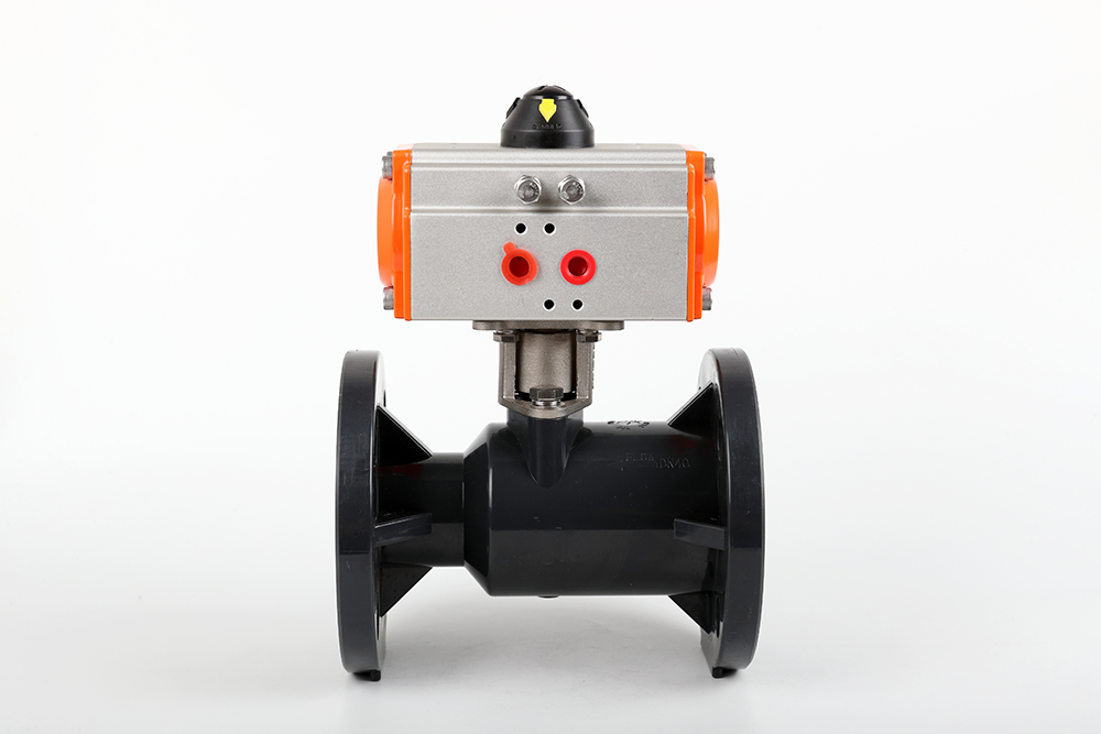 江阴气动法兰一体球阀